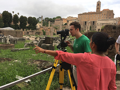 Prof Krusche And Students Documenting The Roman Forum