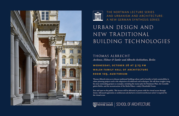 ND Architecture Albrecht Lecture Poster