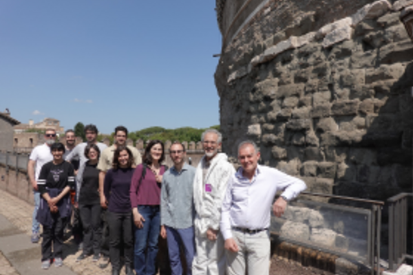 Image of Paolo Vitti and research team on site