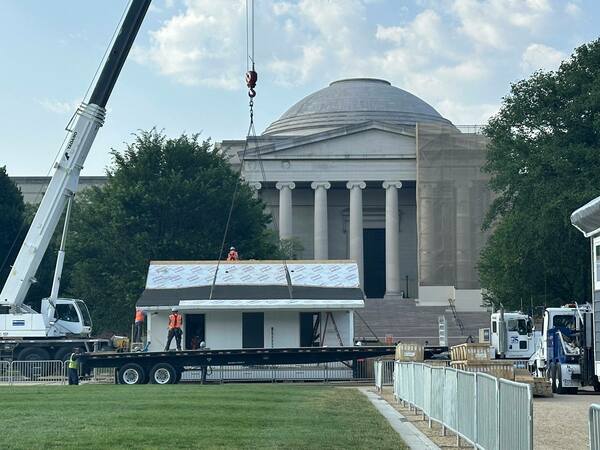 Disaster housing on display on National Mall